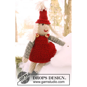 Mère Noël par DROPS Design - Patron de Noël au crochet 35 cm
