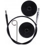 KnitPro Câble pour Aiguilles Circulaires Interchangeables 28cm (Devient 50cm avec aiguilles) Noir