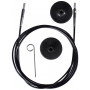 KnitPro Wire / Cable pour aiguilles à tricoter circulaires interchangeables 35cm (devient 60cm avec les aiguilles) Noir