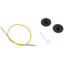 KnitPro Câble pour Aiguilles Circulaires Courtes Interchangeables 20cm (Devient 40cm avec aiguilles) Jaune