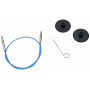 KnitPro Câble pour Aiguilles Circulaires Interchangeables 28cm (Devient 50cm avec aiguilles) Bleu
