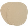Patchs de coude en daim ovale beige 10,5x13,2cm - 2 pcs