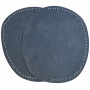 Patchs de coude en daim ovale marine 10,5x13,2cm - 2 pcs