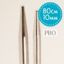 Drops Pro Aiguilles à Tricoter Circulaires Fixes Laiton 80cm 10,00mm / 31.5in US15