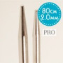 Drops Pro Aiguilles à Tricoter Circulaires Fixes Laiton 80cm 2,00mm / 31.5in US0