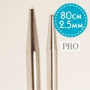 Drops Pro Aiguilles à Tricoter Circulaires Fixes Laiton 80cm 2,50mm / 31.5in US1½