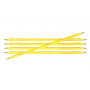 KnitPro Trendz Aiguilles à tricoter à double pointe Akryl 20cm 6,00mm / 7.9in US10 Yellow