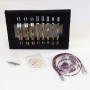KnitPro Symfonie Kit Deluxe 8 Paires Aiguilles à Tricoter Circulaires Interchangeables Bouleau 60-80-100cm 3,5-8mm