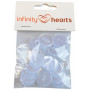 Bouton Infinity Hearts Acrylic White 19mm - 20 pcs