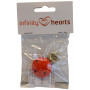 Infinity Hearts Pinces à Suspendre Bois Rouge - 1 pce