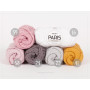 Allée Printanière by DROPS Design - Mystery CAL Crochet Kit Couverture Blanc/Gris/Rose/Moutarde - 90x115cm