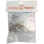 Infinity Hearts Yeux de Sécurité Noir 8-14mm - Lot de 20