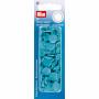 Prym Colour Snaps Push Pins Plastic Round Turquoise 12.4mm - 30 pcs.