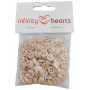 Infinity Hearts Boutons Bois 8mm - 100 pcs