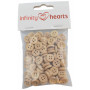 Infinity Hearts Boutons Bois 11mm - 100 pcs