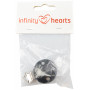 Infinity Hearts Pinces à Suspendre Bois Noir - 1 pce