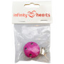 Infinity Hearts Pinces à Suspendre Bois Fuchsia - 1 pce