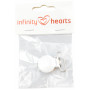 Infinity Hearts Clip de Bretelle Rond Blanc - 1 pc