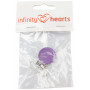Infinity Hearts Clip de Bretelle Rond Violet - 1 pc