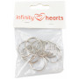 Infinity Hearts Keychain Argent 22mm - 10 pcs.