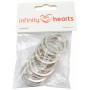 Infinity Hearts Porte-clés Argenté 30mm - 10 pcs