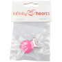 Infinity Hearts Clip de Bretelle Rond Rose - 1 pc