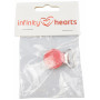 Infinity Hearts Clip de Bretelle Rond Rouge - 1 pc