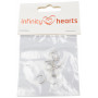 Infinity Hearts Keychain Argenté 10mm - 10 pcs