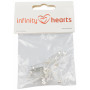 Infinity Hearts Brooch Needle 21mm - 10 pcs.