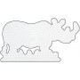 Hama Plaque Midi Rhinocéros Blanc 16x9cm - 1 pce