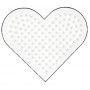 Hama Midi Beadboard Heart Small White 9x7,5cm - 1 pièce