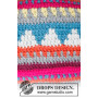 Marrakesh by DROPS Design - Patron de Pouf Crochet avec Motif Multicolore 48x20cm