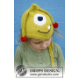 Eye Smile by DROPS Design - Patron de Chapeau Monstre Tricoté avec Antennes, Yeux et Bouche tailles 1 mois - 4 ans