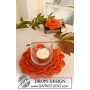 Pumpkin Blossom by DROPS Design - Patron de Bougeoir en forme de Rose au Crochet