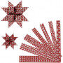 Vivi Gade Lanières Papier Étoiles Fleurs Rouge/Blanc 44-86cm 15-25mm Ø6,5-11,5cm - 60 pces