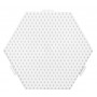 Hama Midi Plaque Hexagonal Moyen Blanc 12,5x11,5cm - 1 pce