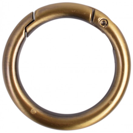 Mousqueton- porte clé rond de sac métal couleur bronze