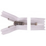 YKK Zipper Aluminium 10cm 4mm Blanc