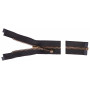 YKK Split Zipper Antique Brass 25cm 4mm Black
