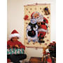 Permin Kit de Broderie Aida Calendrier de l'Avent Père Noël et Bonhomme de Neige 80x127cm