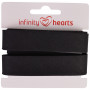 Infinity Hearts Ruban Sangle Coton 40/20mm 02 Noir - 5m