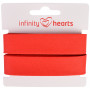 Infinity Hearts Ruban Sangle Coton 40/20mm 04 Rouge - 5m