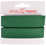 Infinity Hearts Ruban Sangle Coton 40/20mm 25 Vert Foncé - 5m