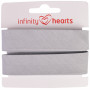 Infinity Hearts Ruban Sangle Coton 40/20mm 61 Gris Clair - 5m