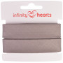 Infinity Hearts Ruban Sangle Coton 40/20mm 19 Gris - 5m