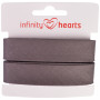 Infinity Hearts Ruban Sangle Coton 40/20mm 86 Gris Foncé - 5m