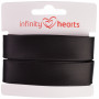 Infinity Hearts Ruban Sangle Satin Viscose 40/20mm 1001 Noir - 5m