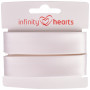 Infinity Hearts Ruban Sangle Satin Viscose 40/20mm 1002 Blanc - 5m