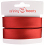 Infinity Hearts Ruban Sangle Satin Viscose 40/20mm 1309 Rouge - 5m