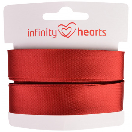Infinity Hearts Ruban Sangle Satin Viscose 40/20mm 1309 Rouge - 5m 